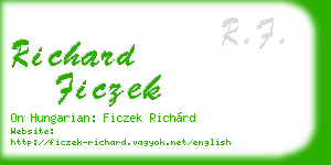 richard ficzek business card