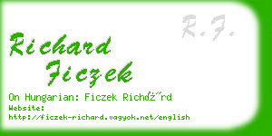 richard ficzek business card